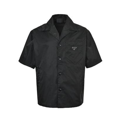 Prada triangle short-sleeved shirt