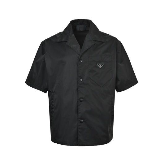 Prada triangle short-sleeved shirt