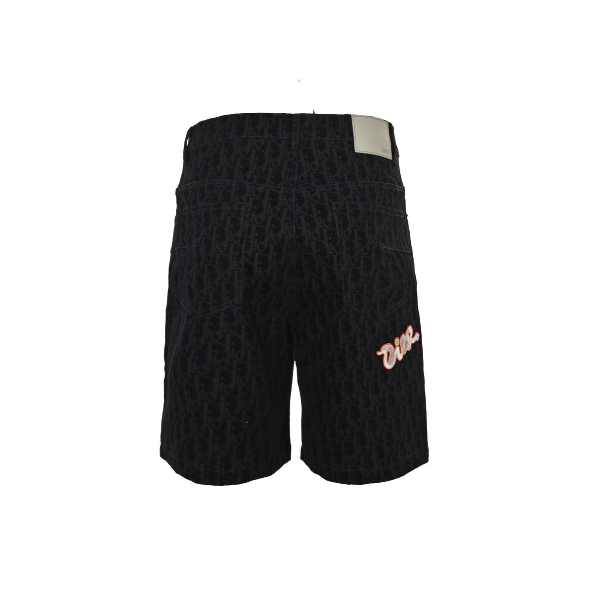 Dior 25ss Year of the Snake limited edition flocked presbyopia embroidered suit denim shorts