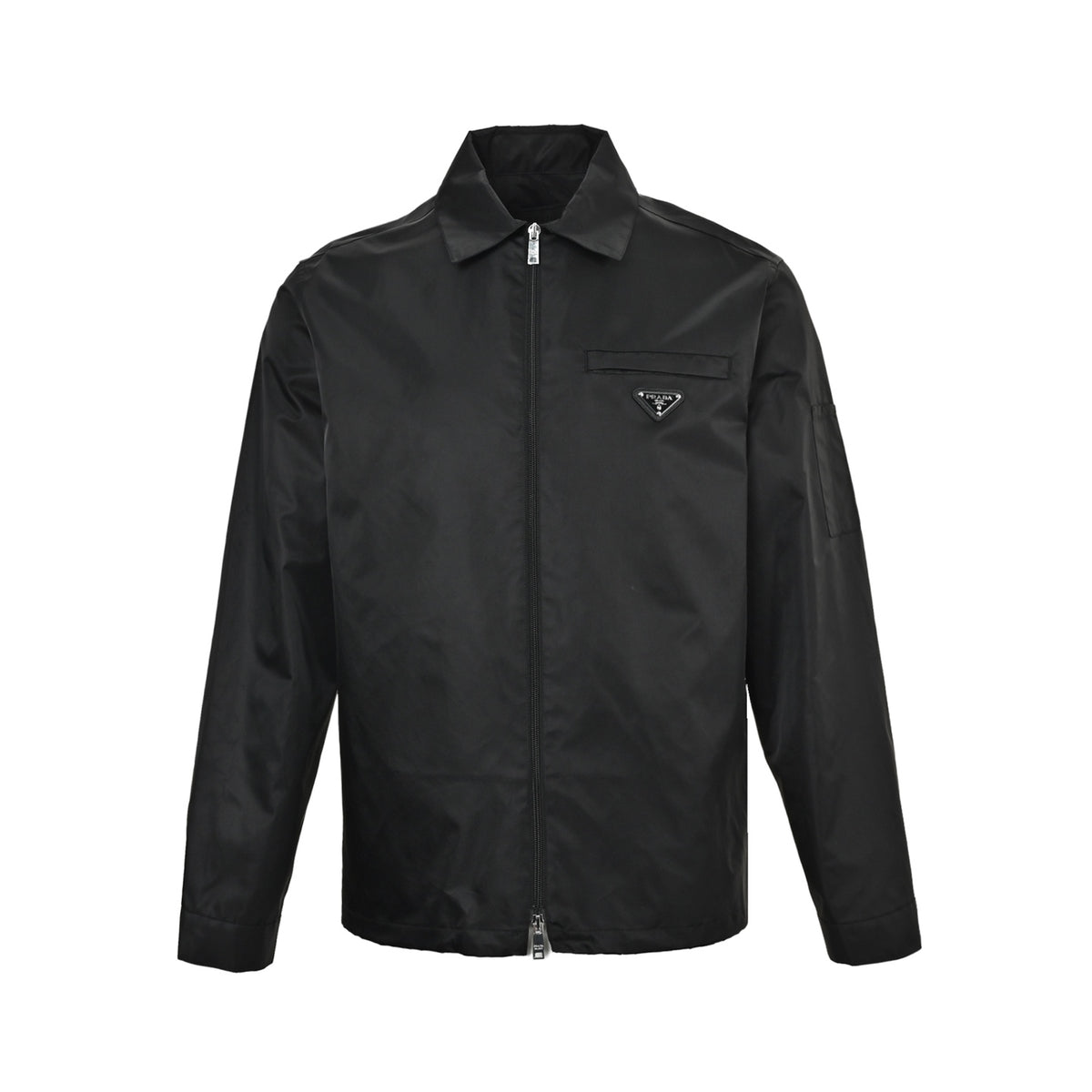 Prada zipper pocket nylon lapel jacket