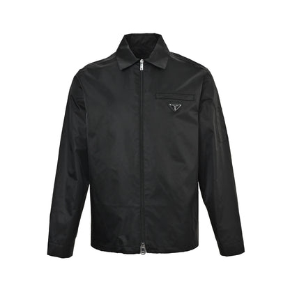 Prada zipper pocket nylon lapel jacket