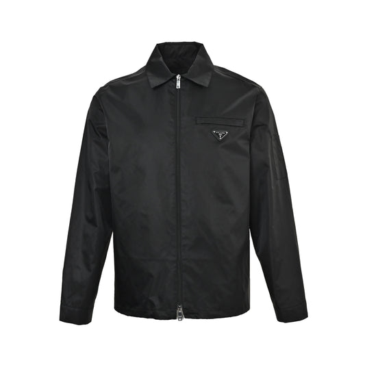 Prada zipper pocket nylon lapel jacket