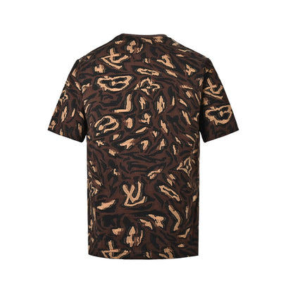 Louis Vuitton 26ss twisted old flower jacquard short sleeves