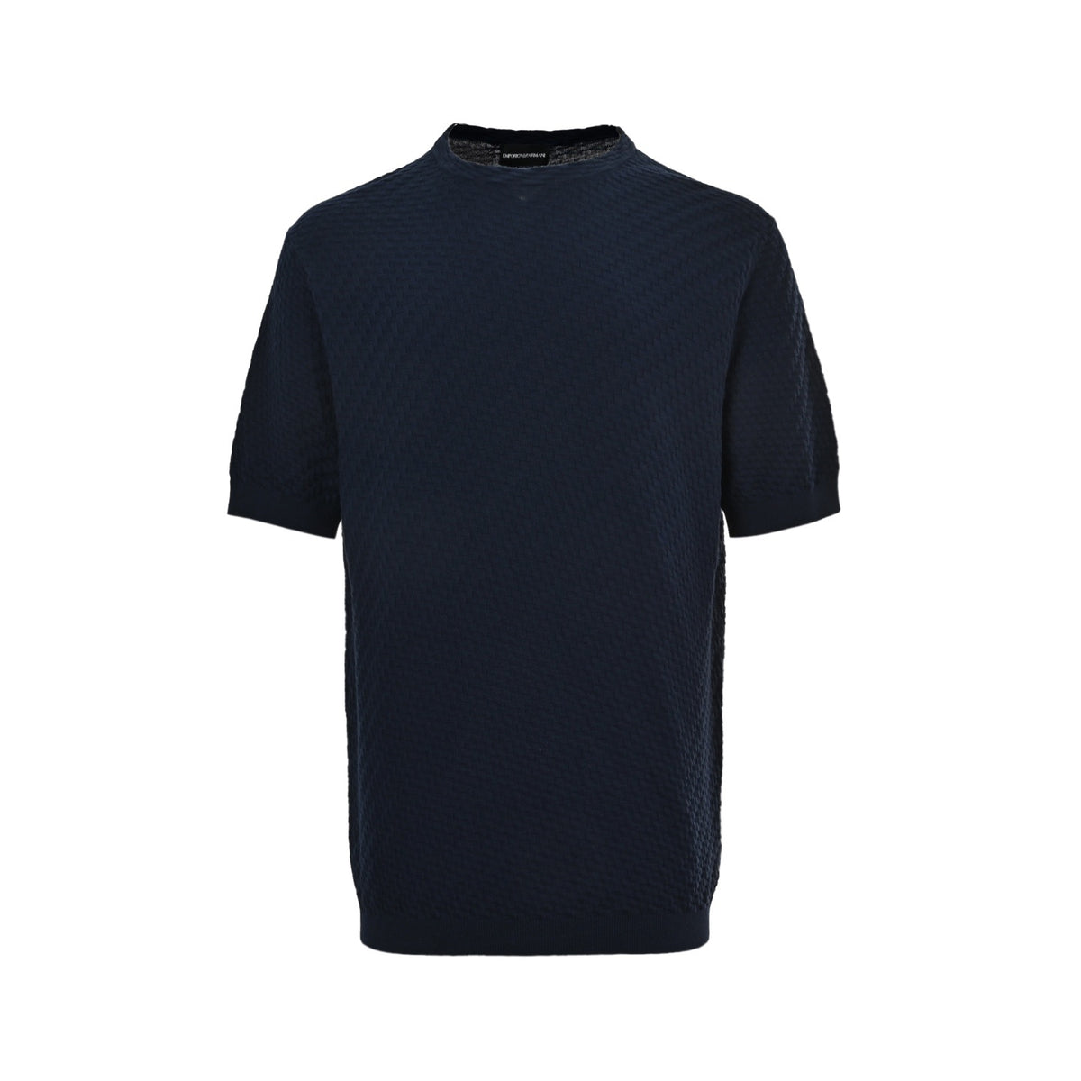 ARMANI round neck knitted short sleeves