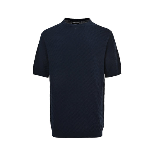 ARMANI round neck knitted short sleeves