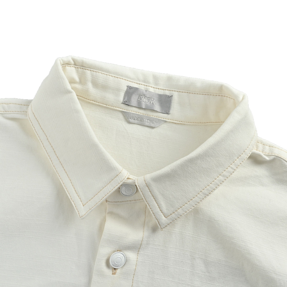 Dior 25Fw topstitch canvas shirt jacket