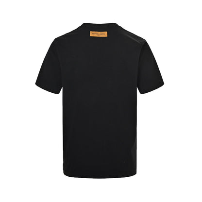 Louis Vuitton 25ss collar graffiti letter print short sleeves
