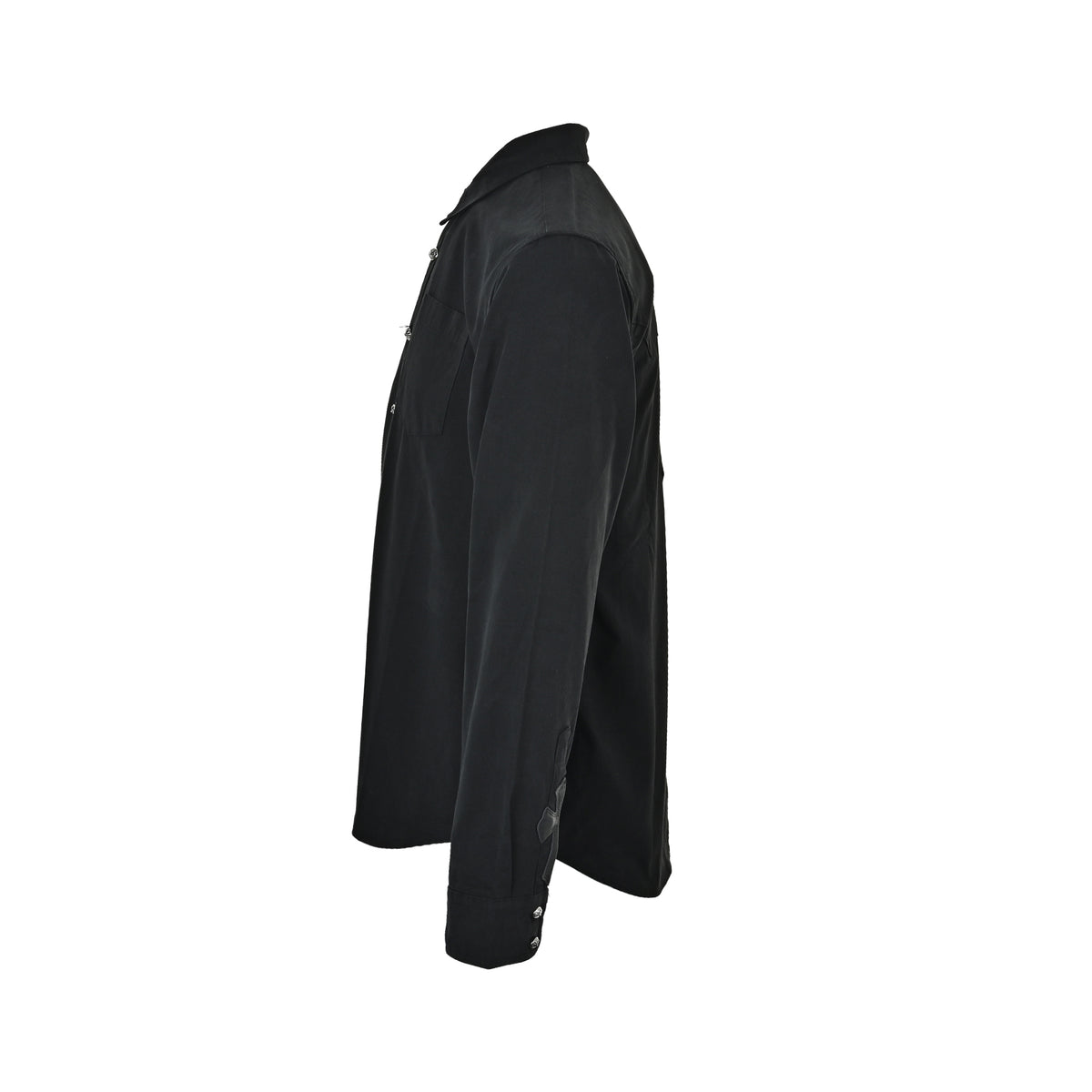 Chrome Hearts cuffs cross leather label long-sleeved shirt