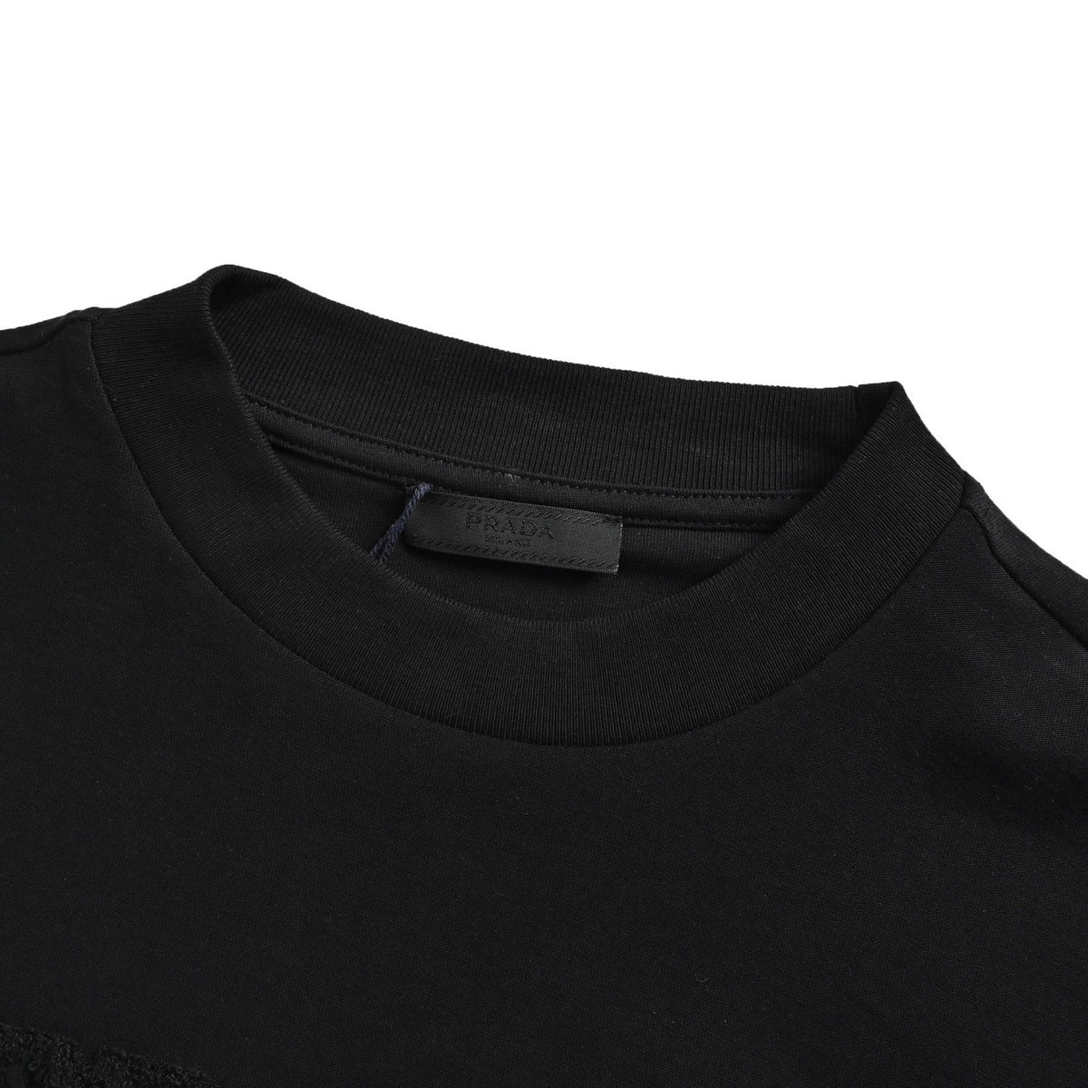 Prada 25ss dark pattern terry embroidered logo short sleeves