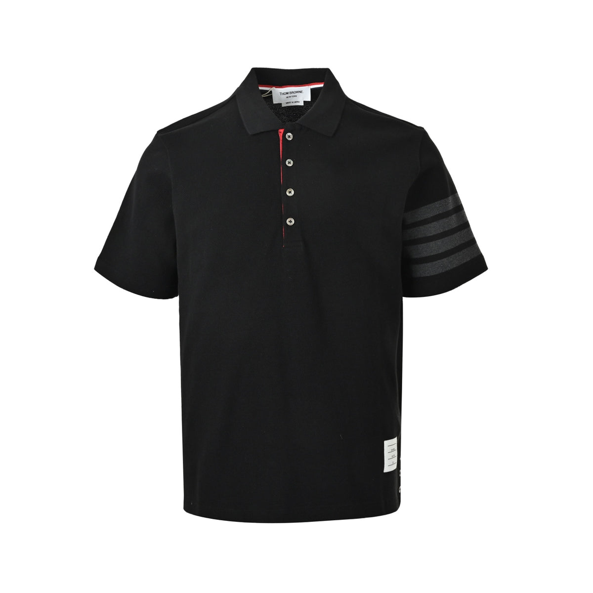 Thom Browne/Thom Brown classic yarn-dyed four-bar Polo short sleeves