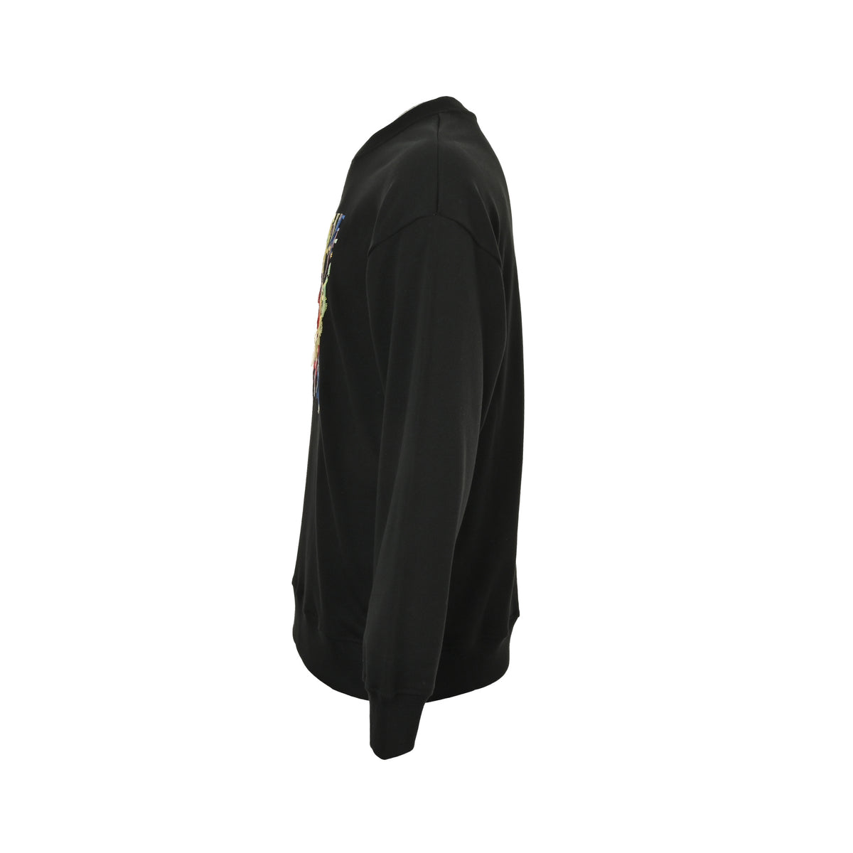 Loewe/Luo Yiwei 25Fw colorful tassel color block embroidered logo round neck sweatshirt