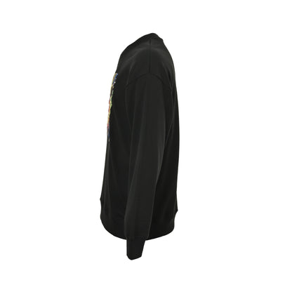Loewe/Luo Yiwei 25Fw colorful tassel color block embroidered logo round neck sweatshirt