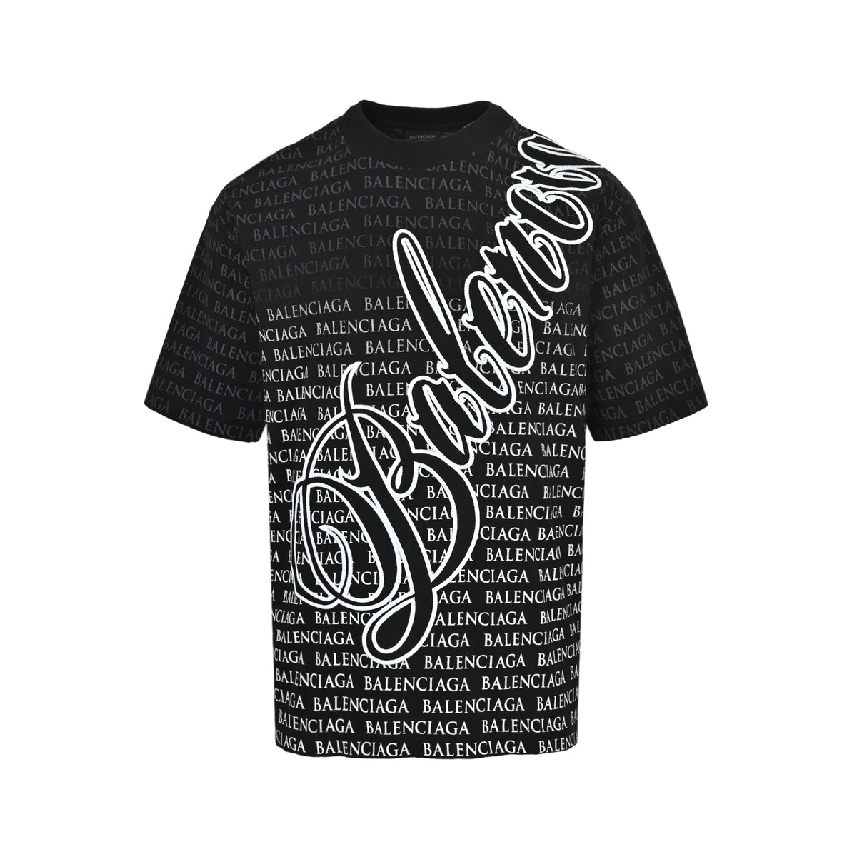 Balenciaga letter embroidered gradient printed short sleeves