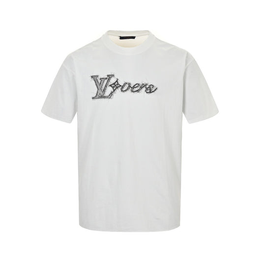Louis Vuitton 24ss sketch letter printed short sleeves