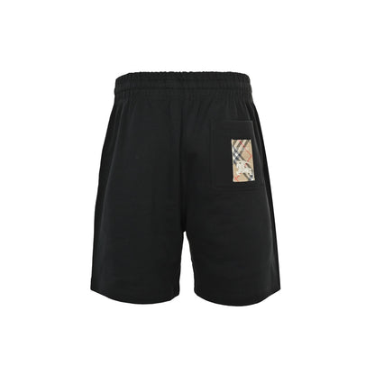 Burberry 25ss back pocket plaid war horse patch shorts