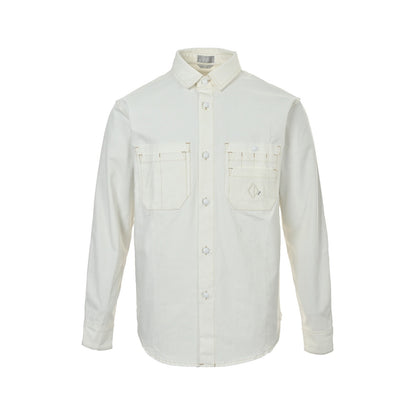 Dior 25Fw topstitch canvas shirt jacket