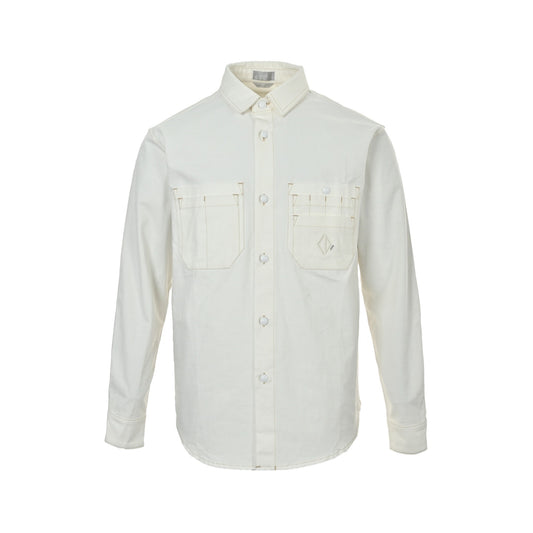 Dior 25Fw topstitch canvas shirt jacket
