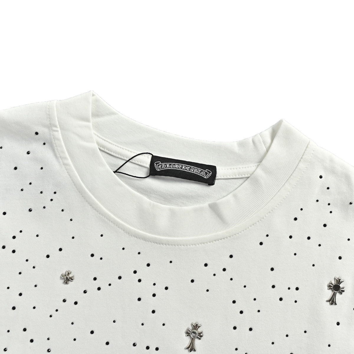 Chrome Hearts/Chrome Heart Metal Cross Hot Diamond Short Sleeves