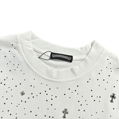 Chrome Hearts/Chrome Heart Metal Cross Hot Diamond Short Sleeves
