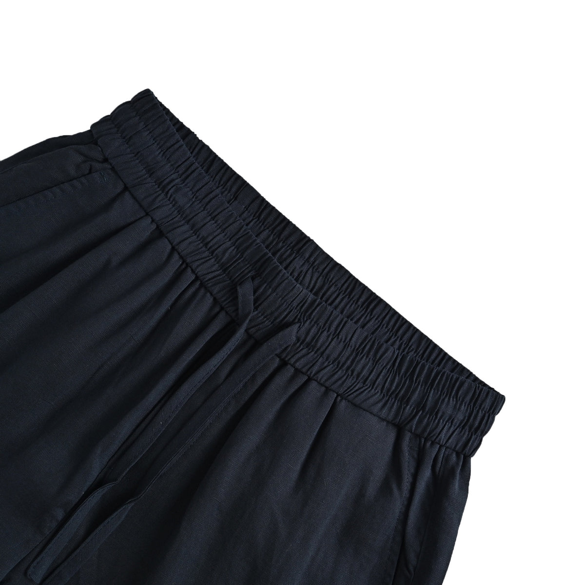 Prada triangle brand linen solid color casual trousers