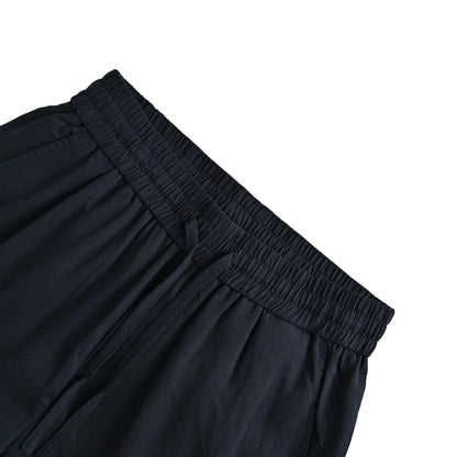 Prada triangle brand linen solid color casual trousers