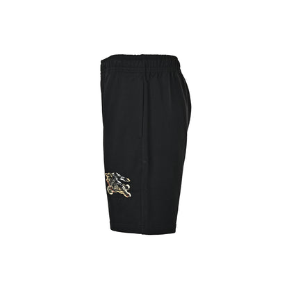 Burberry large plaid war horse embroidered shorts
