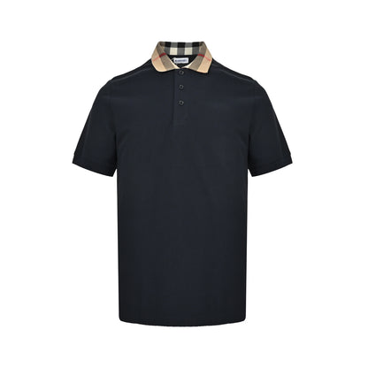 Burberry classic collar plaid Polo short sleeves