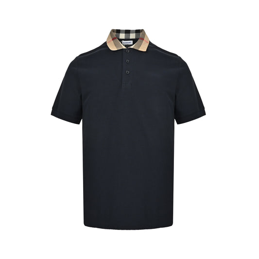 Burberry classic collar plaid Polo short sleeves