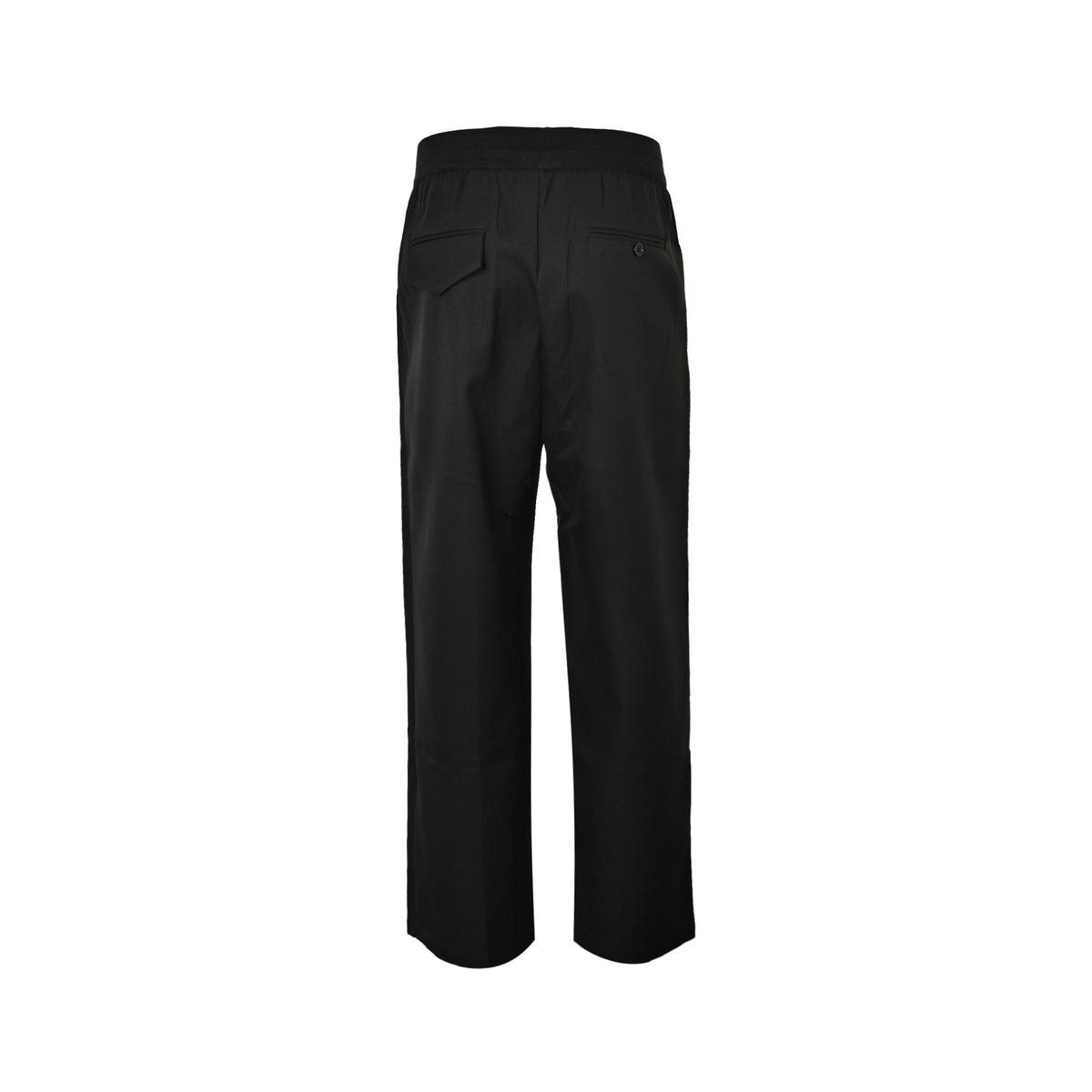 We11 Done badge logo trousers wide leg trousers