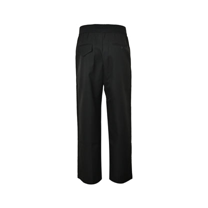 We11 Done badge logo trousers wide leg trousers