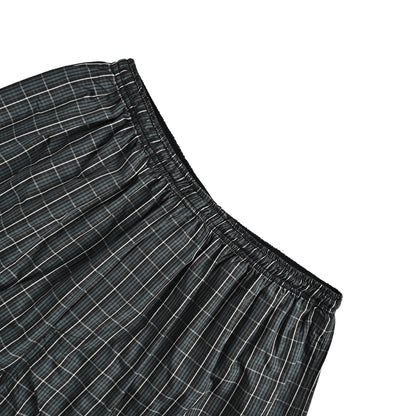 Balenciaga/Balanciaga wheat ear embroidered plaid beach shorts