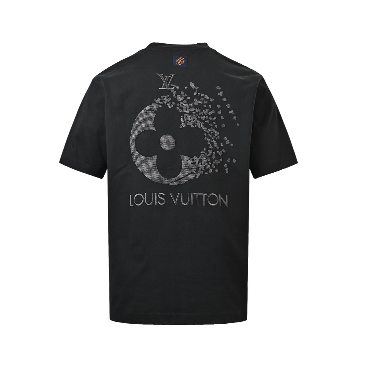 Louis Vuitton afterimage four-leaf clover embroidered round neck short sleeves