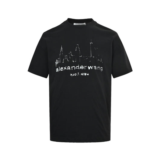Alexander Wang sketch city letter print short sleeves