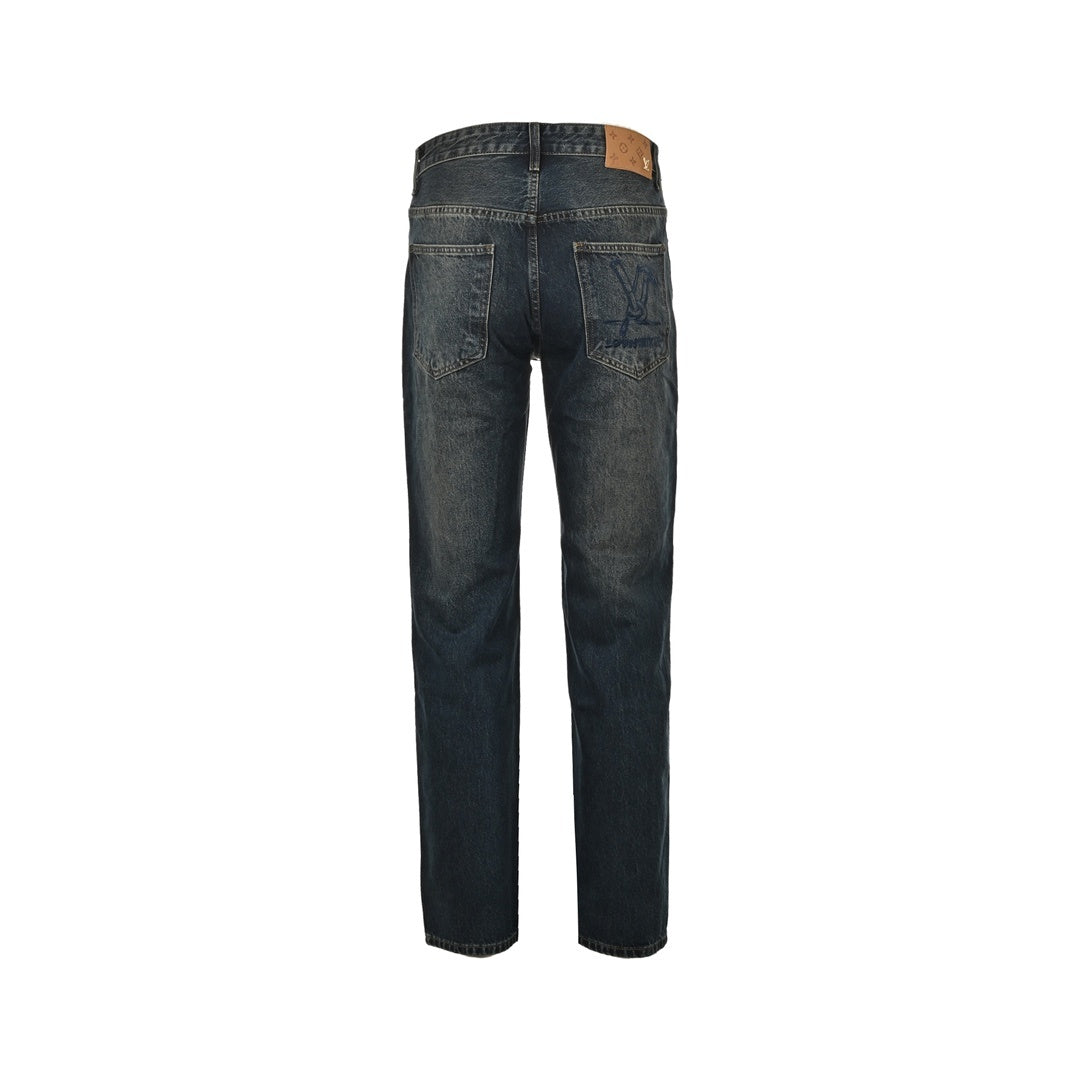 Louis Vuitton 23Fw tool embroidered jeans