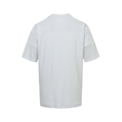 Celine 26ss fake two-piece glue printed double-layer short sleeves
