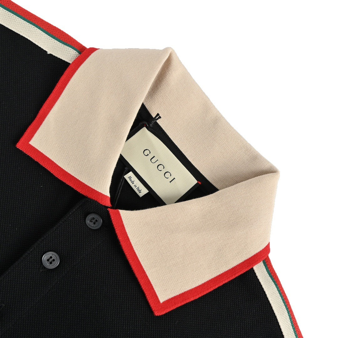 Gucci classic shoulder jacquard webbing Polo short sleeves