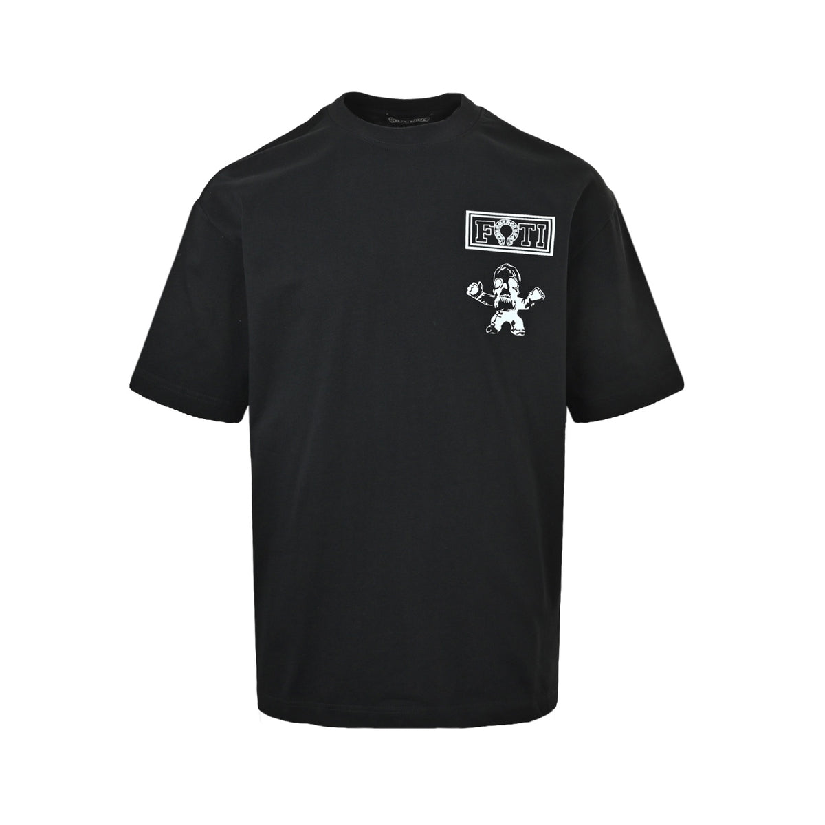 Chrome Hearts/Chrome Heart Jiugongge Skull Print Short Sleeve