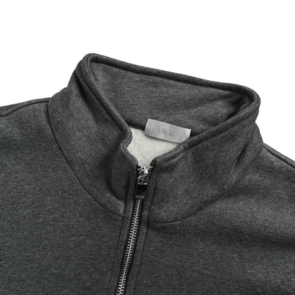 Dior ICON round embroidery half zip suit stand collar sweatshirt