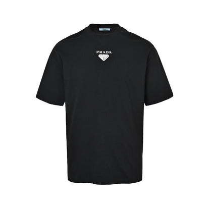 Prada triangle logo letter printed short sleeves