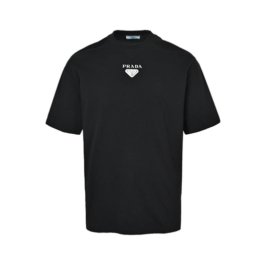 Prada triangle logo letter printed short sleeves