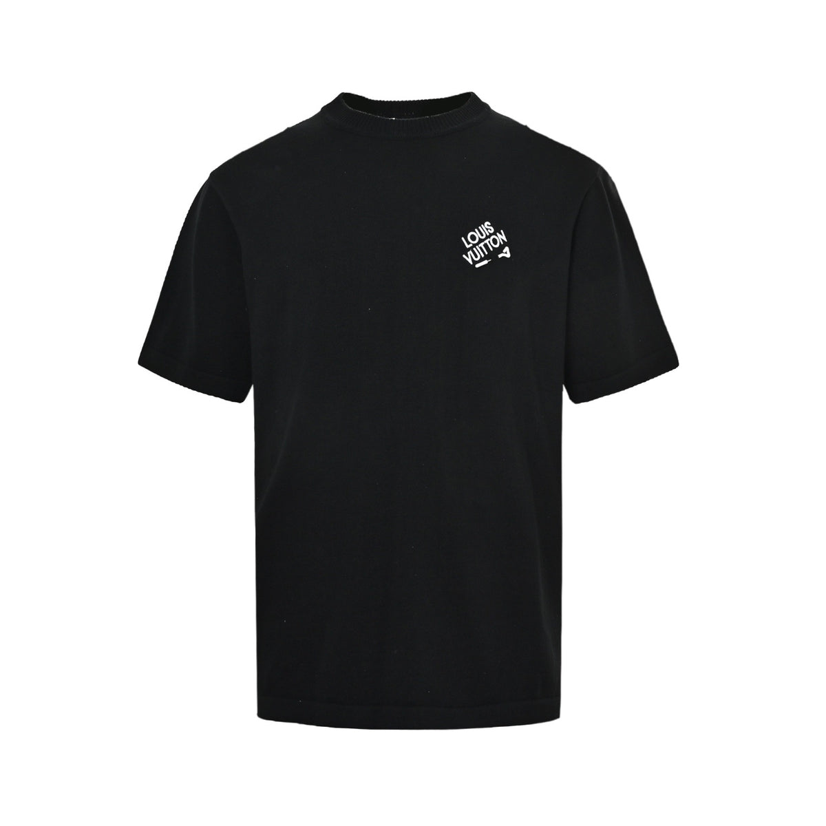 Louis Vuitton pin letter embroidered knitted short sleeves
