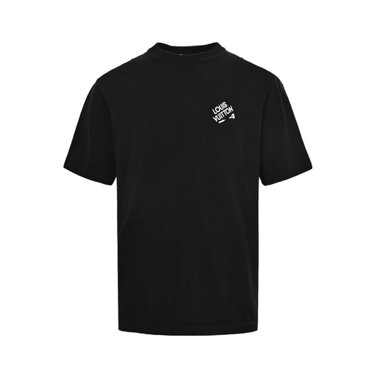 Louis Vuitton pin letter embroidered knitted short sleeves