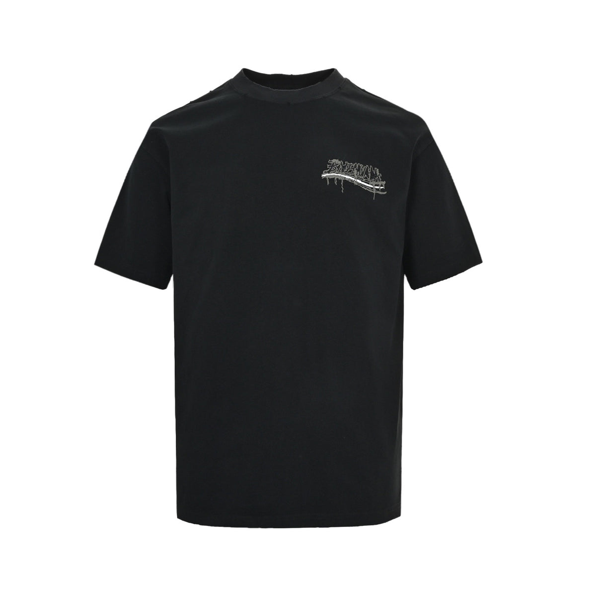 Balenciaga tassel patch Sanskrit letter embroidered short sleeves