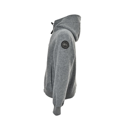 Canada Goose fleece sleeves black label emblem hooded jacket