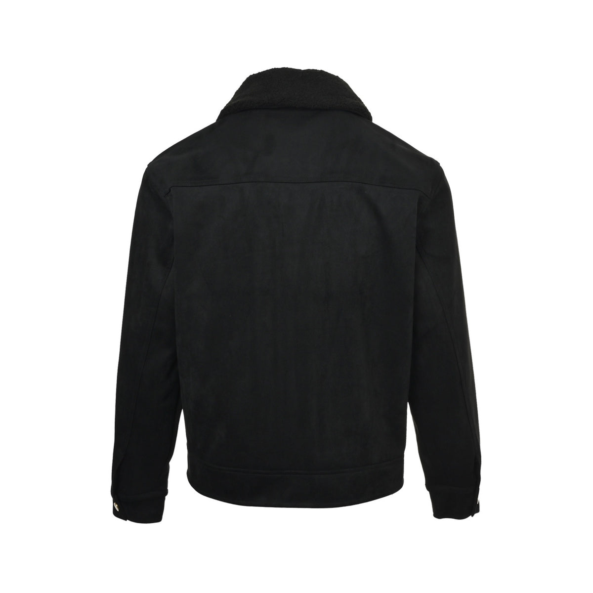 Louis Vuitton embossed embossed fur collar suede jacket