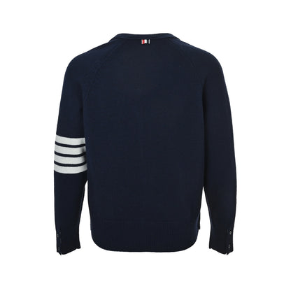 Thom Browne K35 four-bar wool cardigan jacket