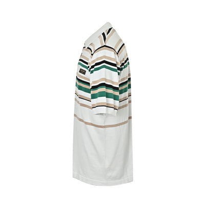 Louis Vuitton leather label striped Polo short sleeves