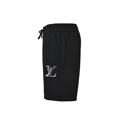 LouisVuitton/Louis Vuitton double logo embroidered shorts
