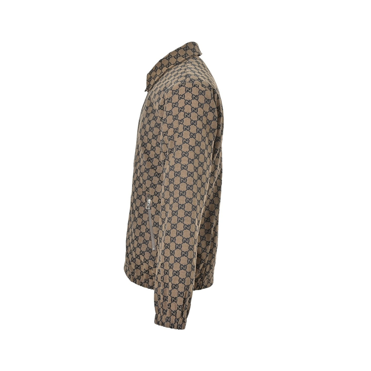 Gucci GG old flower all over printed jacquard zipper jacket