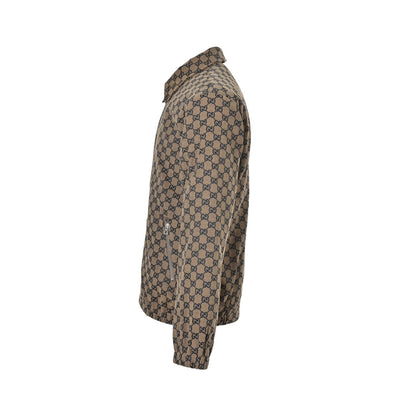 Gucci GG old flower all over printed jacquard zipper jacket